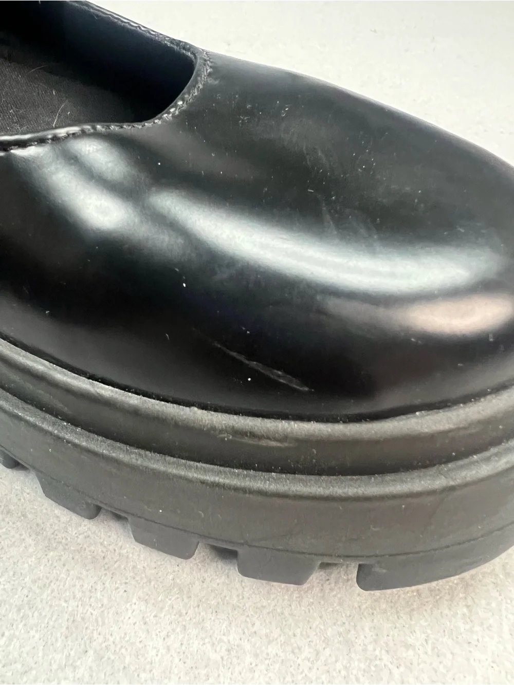 ASOS DESIGN Matchstick chunky mary jane flat shoes in black size 6
